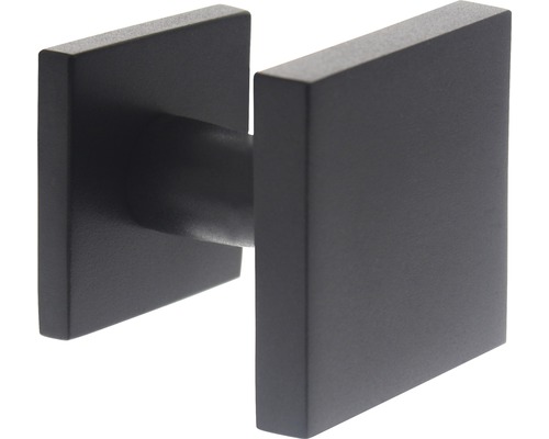 Bouton de porte d'entrée fixe carré acier inoxydable noir hxl 64/64 mm 1 pièce Poignée de porte intérieure carrée