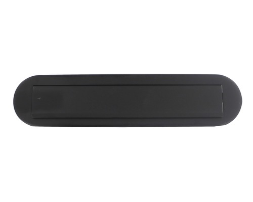 Briefkasten Briefeinwurf Intersteel oval BxH 340/80 mm schwarz matt mit Klappe