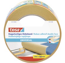 Tesa ruban adhésif double face universel 25 mètres sur 50 millimètres