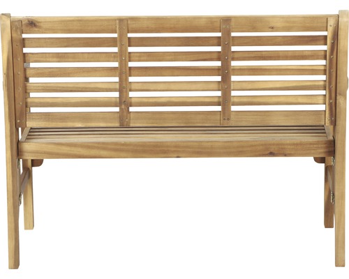 Holzbank für den Außenbereich mit Rückenlehne