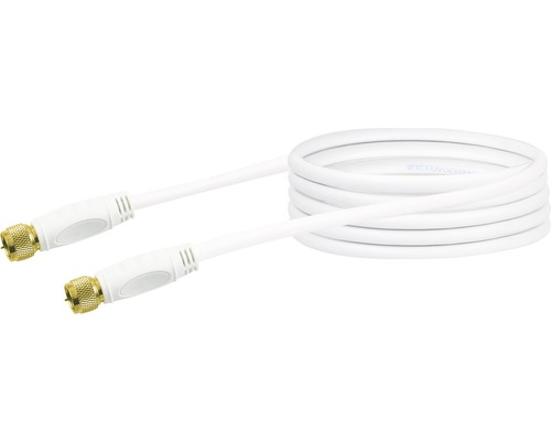Câble de raccordement SAT (90 dB) 2x fiches F 3 m blanc Schwaiger KVCHQ30532
