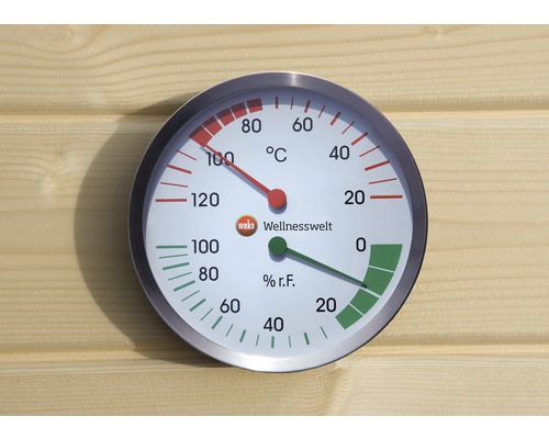 Dispositif de mesure du climat pour sauna Weka avec hygrimètre et thermomètre
