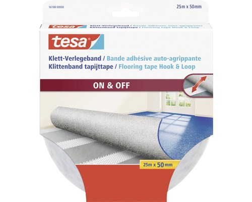 Ruban auto-agrippant pour revêtement de sol tesa® 25 m x 50 mm Tesa Bande adhésive auto-agrippante 25 m x 50 mm