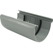 Raccord de gouttière en plastique gris
