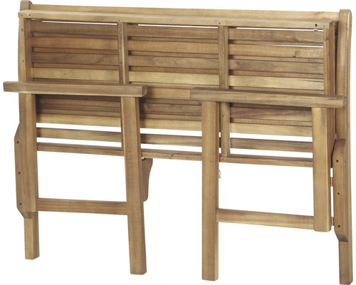 Holzbank für den Garten mit Armlehne und Rückenlehne