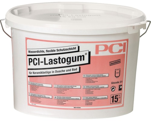 PCI Lastogum® Wasserdichte flexible Schutzschicht unter Keramikbelägen in Dusche und Bad weiß 15 kg