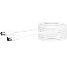 Câble de raccordement antenne (75 dB) fiche IEC/connecteur IEC 15 m blanc Schwaiger KVK150532-thumb-1