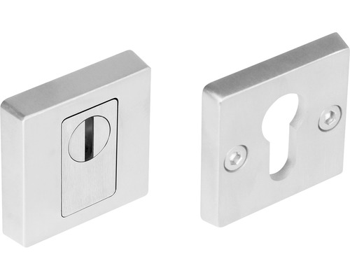 Rosace de protection carrée acier inoxydable pour cylindre profilé hxl 54/54 mm 1 paire Rosace de protection carrée acier inoxydable pour cylindre profilé hxl 54/54 mm 1 paire