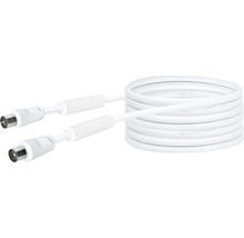 Weißes Antennenkabel mit Koaxialsteckern