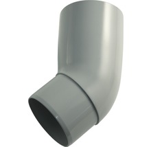 Coude pour tuyau de descente Marley plastique rond 45 degrés gris fenêtre RAL 7040 DN 75 mm-thumb-0
