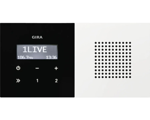 Radio Haut-parleur radio Gira Interrupteur plat blanc pur brillant