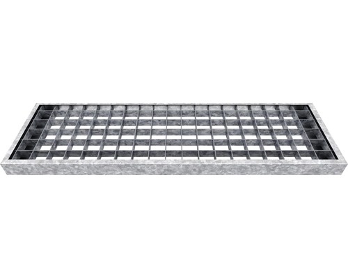 Marche simple pour escalier extérieur Gardentop caillebotis, 80x23x3 cm Grille rectangulaire en métal