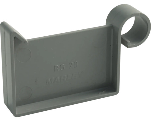 Embout de chéneau Marley rectangulaire plastique gris fenêtre RAL 7040 DN 70 mm