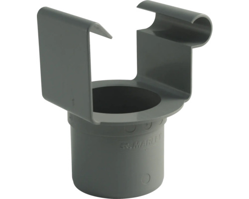 Chéneau Marley rectangulaire supports plastique gris fenêtre RAL 7040 DN 70/53 mm Support de gouttière en plastique
