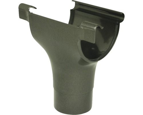 Naissance de Gouttière Marley plastique rond anthracite métallique DN 125/105 mm Descente de gouttière en plastique