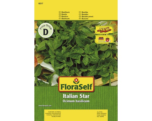 Basilic 'Italian Star' FloraSelf semences non-hybrides semences de fines herbes FloraSelf Basilic Italian Star Sachet de graines