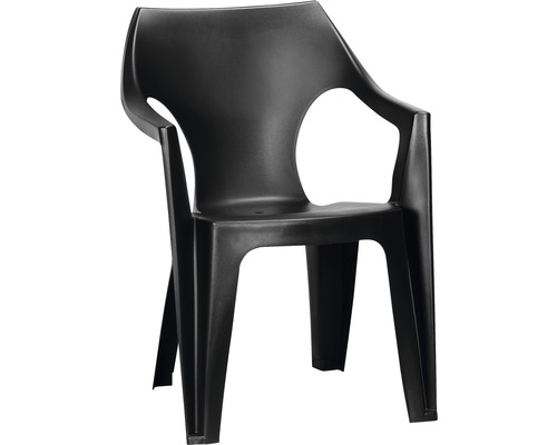 Chaise empilable Curver Dante Low en plastique graphite-0