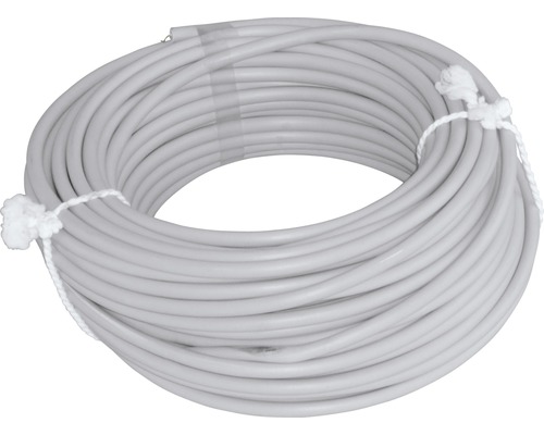 Ligne téléphonique J-Y(ST)Y 2x0,6mm 20 m gris Tuyau d''installation en plastique enroulé