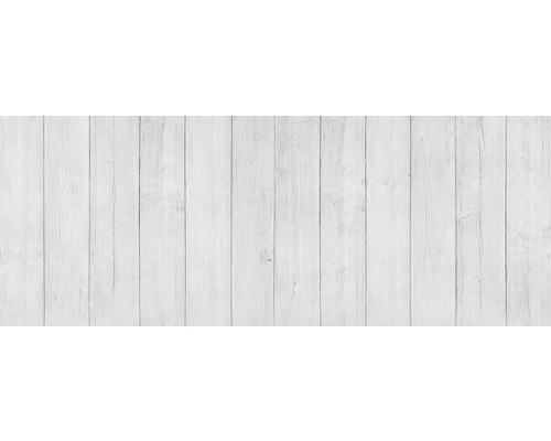 Tableau pense-bête en verre Wood, magnétique et inscriptible, blanc 30x80 cm Lambris en bois clair en arrière-plan