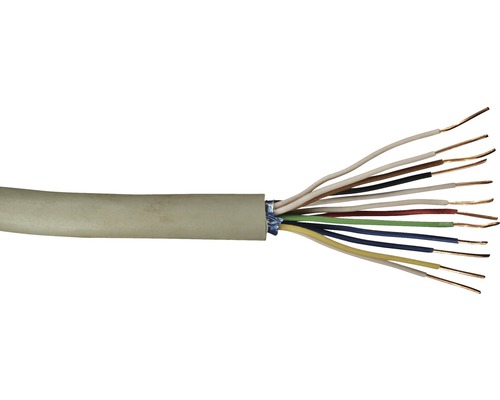 Ligne téléphonique J-Y(ST)Y 6x0,6mm 20 m gris Câble téléphonique avec plusieurs fils