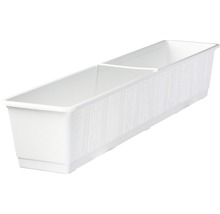 Jardinière Geli Standard, plastique, 80x17x14 cm, blanc