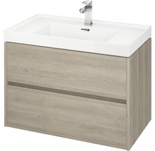Waschtischunterschrank mit zwei Schubladen und Aufsatzwaschbecken