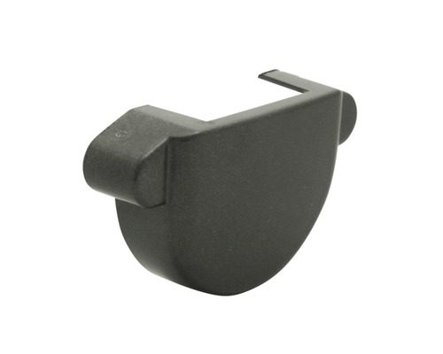 Fond de gouttière Marley plastique semi-circulaire anthracite métallique DN 75 mm Embout de gouttière en plastique