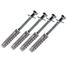 Vier fischer Schraubanker mit Sechskantschraube