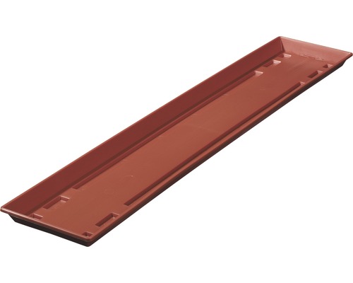 Blumenkastenuntersetzer geli Kunststoff 78x15 cm terrakotta Rechteckiger Untersetzer für Pflanzkästen