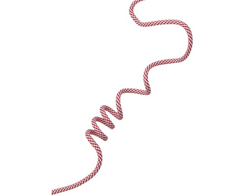Textilkabel formfähig T03VVT-F 2x0,75 + CU rot/zebra 1,5 m Geflochtenes Seil mit Muster