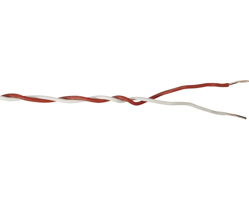 Fil de sonnette Y 2x0.6 mm² rouge-blanc, marchandise au mètre sur mesure disponible dans votre magasin Hornbach