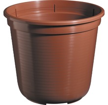 Pot de fleurs Geli, plastique, Ø 32 H 26.5 cm, terre cuite