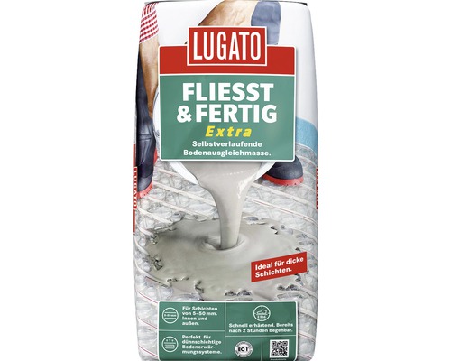 Enduit de ragréage Lugato Coulé & Fini Extra 20 kg