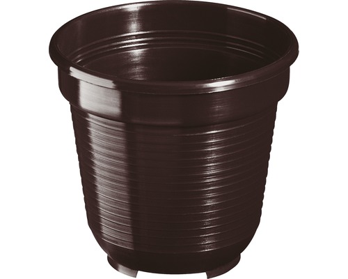 Pot pour plantes geli plastique Ø 10 cm H 9 cm marron