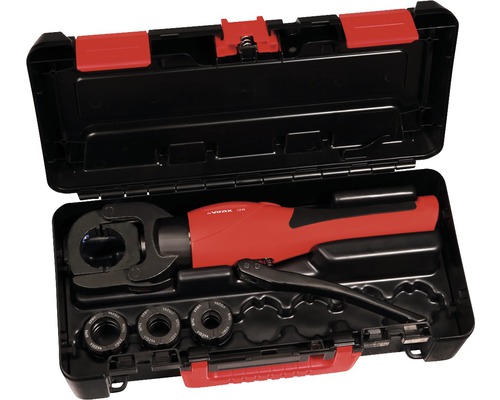 Pince à sertir Viper i26 Virax avec embouts pour pinces à sertir TH 16-20-26 mm Pince à sertir avec accessoires dans une mallette à outils