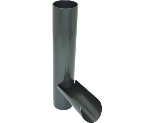 Récupérateur d'eau de pluie Marley plastique anthracite métallique DB703 DN 53 mm Tuyau de descente pluviale avec coude d''évacuation en plastique