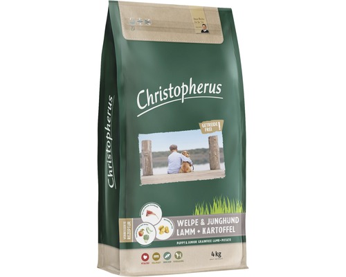 Croquettes pour chiens Christopherus chiot et jeune chien agneau et pomme de terre 4 kg