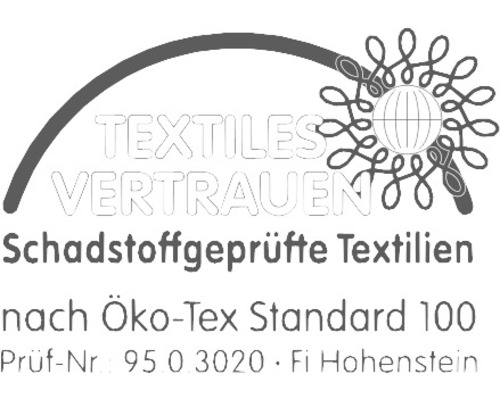 Textiles Vertrauen Siegel für schadstoffgeprüfte Textilien nach Öko-Tex Standard 100