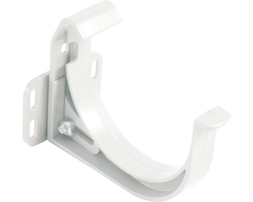 Support de gouttière Marley plastique réglable semi-circulaire blanc de signalisation RAL 9016 DN 75 mm