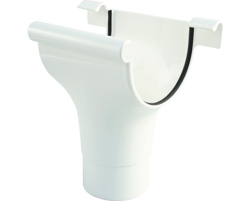 Naissance de Gouttière Marley plastique rond blanc de signalisation RAL 9016 DN 75/53 mm