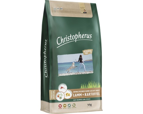 Hundefutter trocken Christopherus Erwachsener Hund Leichte Kost Lamm & Kartoffel 4 kg