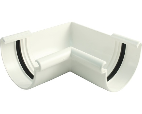 Angle intérieur plastique Marley carré 90 degrés blanc de signalisation RAL 9016 DN 75 mm