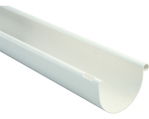 Gouttière Marley plastique semi-circulaire blanc de signalisation RAL 9016 DN 75 mm 3000 mm