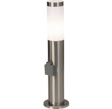 Éclairage socle extérieur avec prise extérieure 1 ampoule H 460 mm Chorus acier inoxydable/satiné-thumb-0