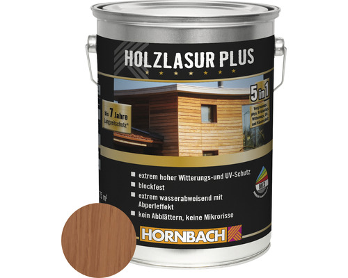 Lasure pour bois HORNBACH Plus acajou 5 l