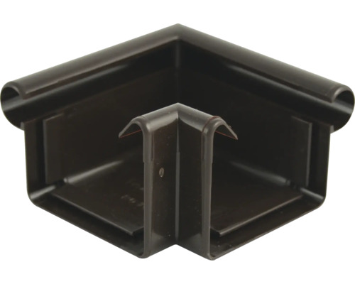 Angle extérieur Marley plastique carré 90° marron chocolat RAL 8017 DN 70 mm Angle de gouttière pour le raccord d''angle des gouttières