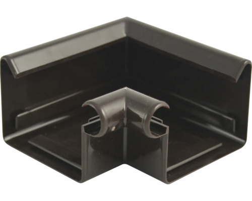 Angle intérieur Marley plastique carré 90° marron chocolat RAL 8017 DN 70 mm Angle de gouttière pour raccorder les gouttières de toit
