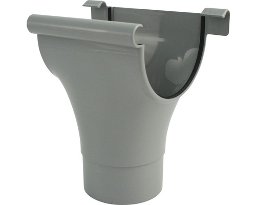 Naissance de gouttière Marley plastique rond gris fenêtre RAL 7040 DN 150/105 mm Évacuation de gouttière en plastique