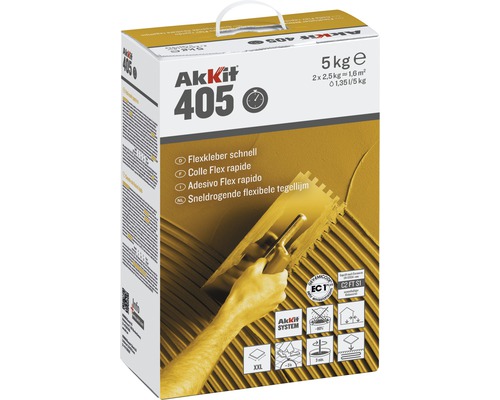 Colle flexible rapide Akkit 405 C2 FT S1 5 kg Colle flexible rapide Akkit 405 C2 FT S1 5 kg