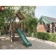 Spielturm Hyland Projekt 2 Holz mit Sandkasten, Rutsche grün